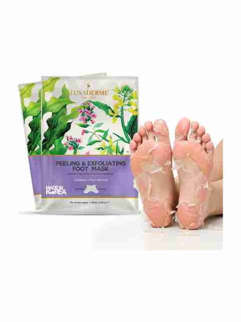 LuxaDerme Korean Foot Peeling Mask, Pack of 2 (80 ml) - Image 3