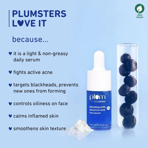 Plum 2% Encapsulated Salicylic Acid Face Serum 10ml - Image 4