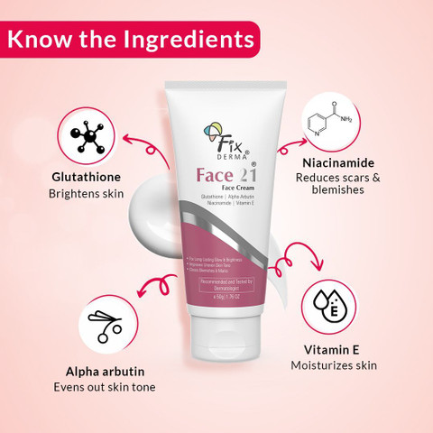 2 reduced glutathione cream Fixderma 2% Niacinamide & Face 21 Face Cream, Reduce Wrinkles & Fine Lines Price in India glutathione for brightening Ultigar L-Glutathione 500 mg Size:US 7/UK 5