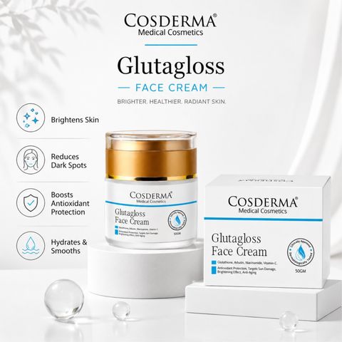 COSDERMA Glutagloss Face Cream with Glutathione, Vitamin C & Niacinamide Brightening Price in India