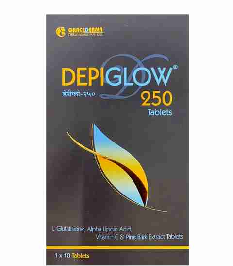 Depiglow 250 Tablet – Skin Brightening & Hyperpigmentation Support (10 Tablets) Price in India