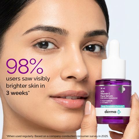 The Derma Co 10% Vitamin C Face Serum | With Vitamin C, 5% Niacinamide & Hyaluronic Acid | Fades Dark Spots | Reduces Pigmentation | Boosts Collagen | Brightens Skin | Suitable For All Skin Types | (30 ml) - Image 4