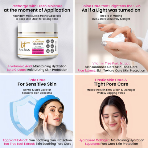 IT Pure Beauty 10x L-Glutathione Face Cream For Anti Ageing And Glowing Skin Price in India