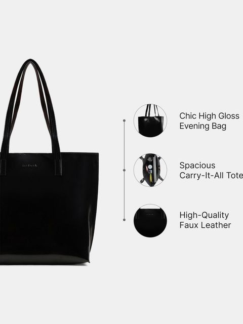 Fastrack Black Women Tote Fits Upto 14'' Laptop - Image 7