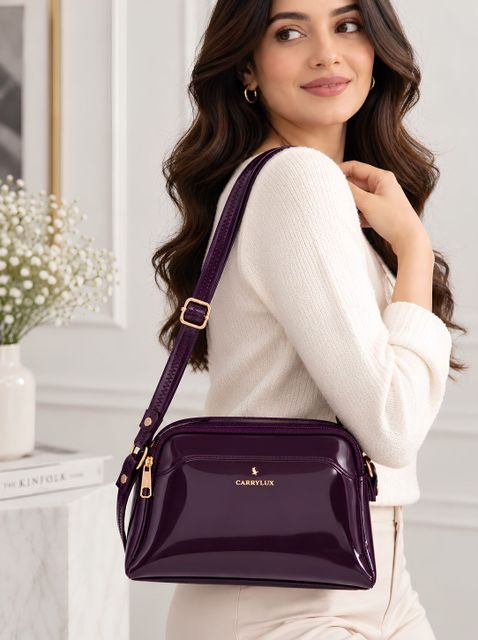 CarryLux Purple Women Sling Bag CLX245 - Image 8