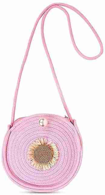 Pink Floral Crossbody Handbag Imported Floral Sling Bag For Women