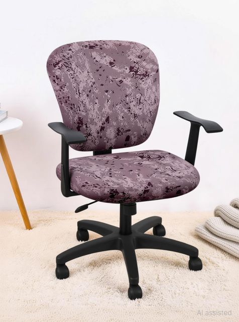 Cortina Polyester 1 Seater Chair Floral Cover (Blue, Black) - Image 6