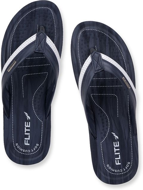 FLITE Men Flip Flops (Blue, White , 9) - Image 7