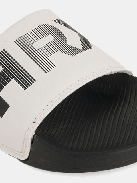 HRX by Hrithik Roshan HRX Men Slides Black White Size 8 - Image 7