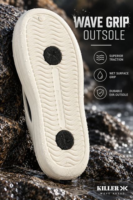 KILLER Flip Flops | EVA Slippers | Chappal | Cushioned | Anti Slip | Daily Wear Men Slippers (White , 10) - Image 6