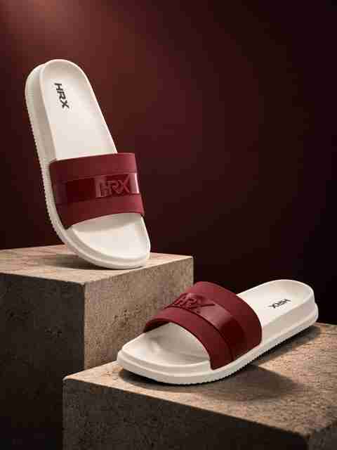 HRX by Hrithik Roshan HRX Men Slides Brown White Size 7 - Image 5