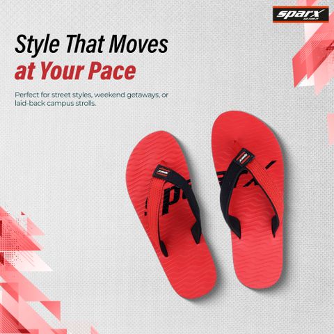 Sparx Men Flip Flops (Red , 7) - Image 6