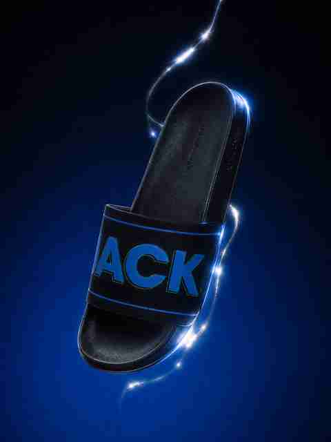 JACK & JONES Men Slides Black Size 6 Euro - Image 2