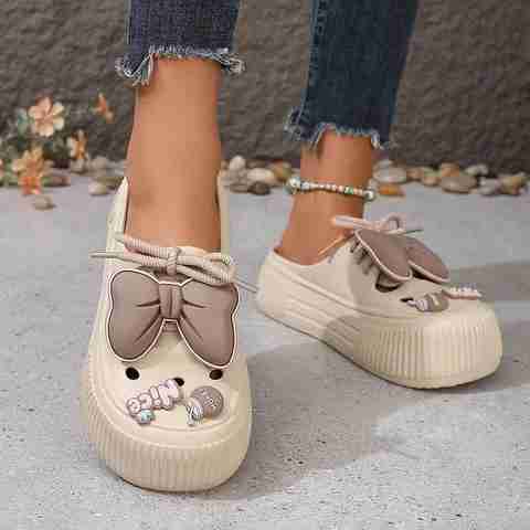Shozie Women Slippers (Beige , 7) - Image 5