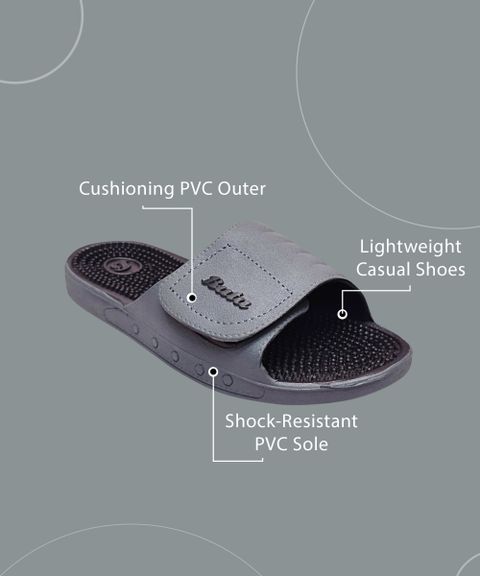 Bata Men Slides (Grey, Size 8) - Image 7
