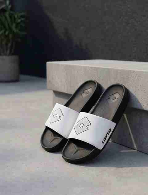 LOTTO Men Slides (Black , 6) - Image 5