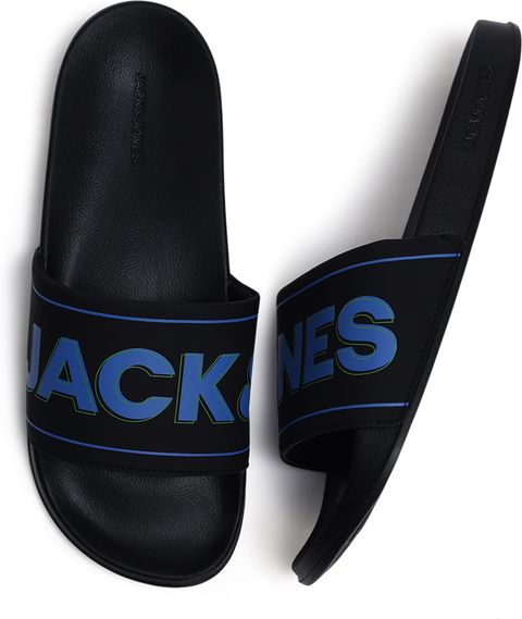 JACK & JONES Men Slides Black Size 6 Euro - Image 4