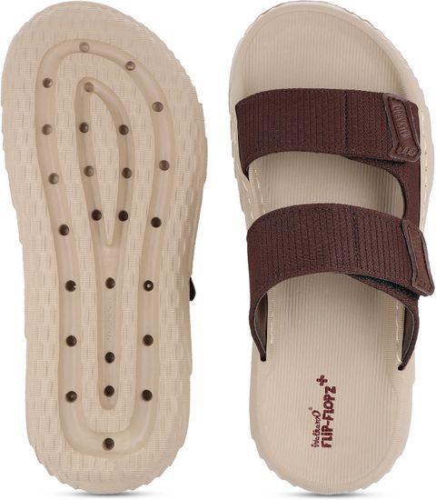 WALKAROO Men Flip Flops Brown Size 7 - Image 7