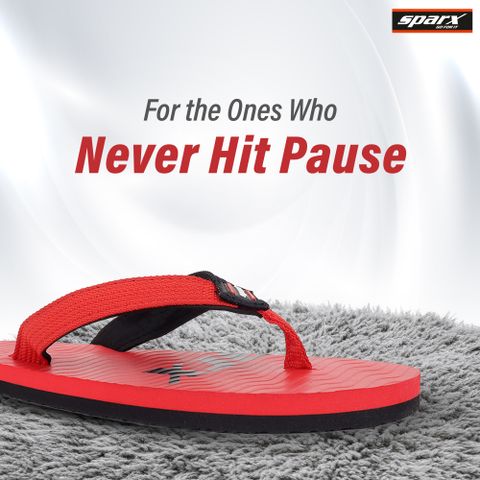 Sparx Men Flip Flops (Red , 7) - Image 7