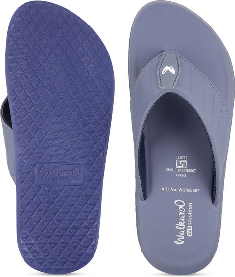 WALKAROO Men Slippers (Blue , 8) - Image 6