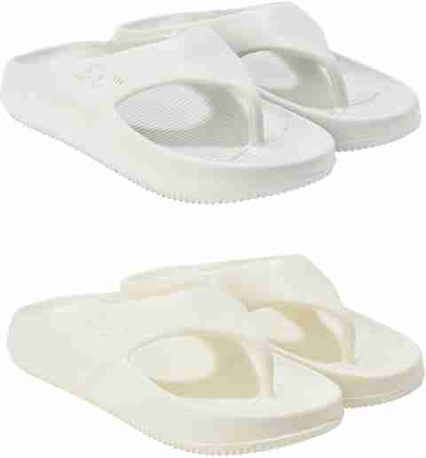ROKKS Men Flip Flops White Size 10 - Image 4