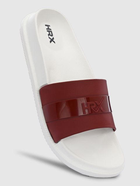 HRX by Hrithik Roshan HRX Men Slides Brown White Size 7 - Image 6