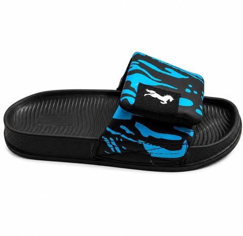 zolto Men Slides (Black, Blue, Size 7) - Image 8