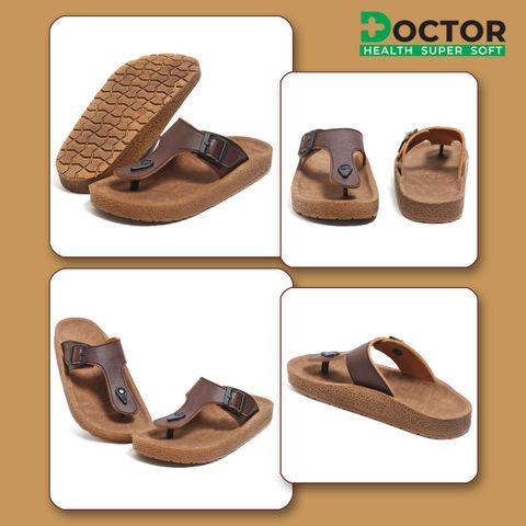 Doctor Health Super Soft Men's Slippers Brown Size 10 - Image 8