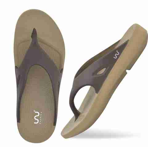 Doubleu Men Flip Flops (Khaki , 8) - Image 5