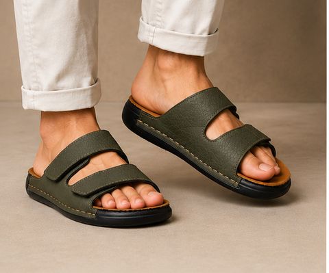 Nyzora Men Slides Olive Size 7 - Image 8