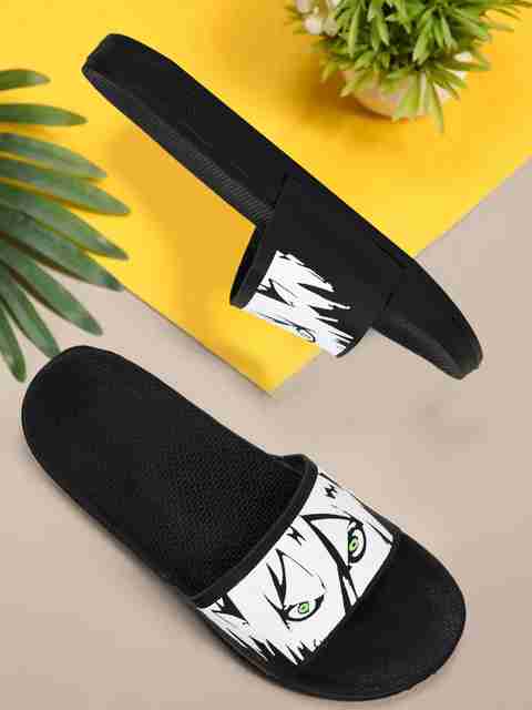 Tzen Men Slides Black White Size 9 - Image 3