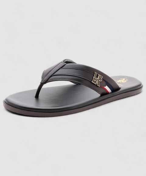 U.S. POLO ASSN. Men Slippers (Brown, 7) - Image 8