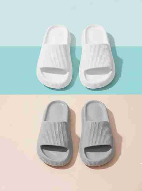 DAKU SHOES Men Flip Flops (White , 8) - Image 5