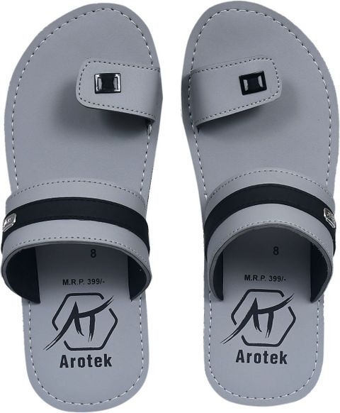 AROTEK Men Flip Flops Grey Size 7 - Image 7