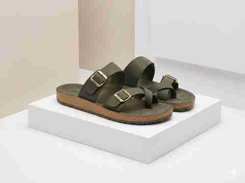 Bata Men Slippers (Olive , 10) - Image 2