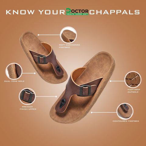Doctor Health Super Soft Men's Slippers Brown Size 10 - Image 7
