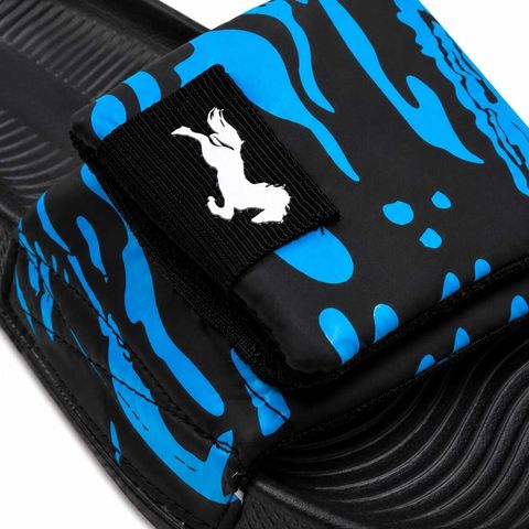 zolto Men Slides (Black, Blue, Size 7) - Image 7