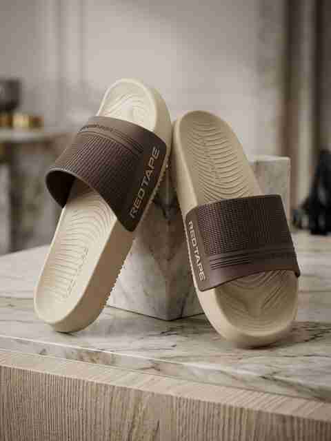 RED TAPE Men Slides Beige Size 8 - Image 5