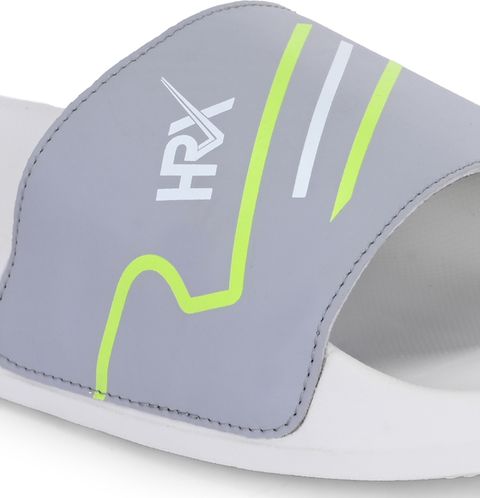 HRX by Hrithik Roshan HRX Men Slides (Grey, Off White, Green, Size 8) - Image 8
