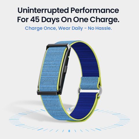 Pebble Qore Fitness Band, Blue Strap, Free Size - Image 5