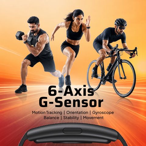 CrossBeats Vector Smart Band|5ATM Waterproof,HRV & SpO2 Tracking, Sleep & Stress Monitoring (Black Strap, Size : Free Size) - Image 6