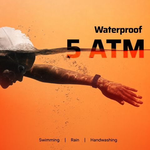 CrossBeats Vector Smart Band|5ATM Waterproof,HRV & SpO2 Tracking, Sleep & Stress Monitoring (Black Strap, Size : Free Size) - Image 8