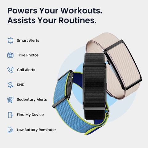 Pebble Qore Fitness Band, Blue Strap, Free Size - Image 8