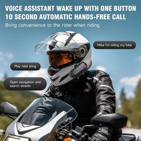 Edyell C5S-Black Helmet Bluetooth Headsets (MBH-C5S001) Helmet bluetooth device with Earphone, Hands Free Calling (5 m 40 hours) - Image 5