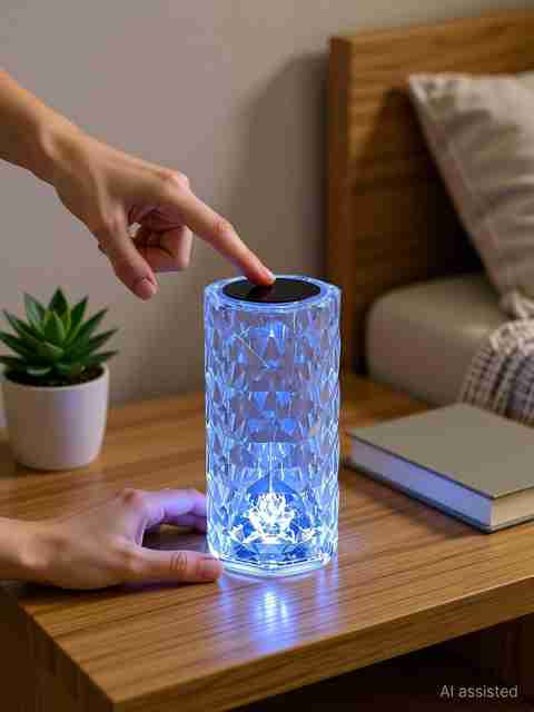 Refulgix Crystal Lamp 16 Color Changing Rose USB Rechargeable 20cm - Image 2