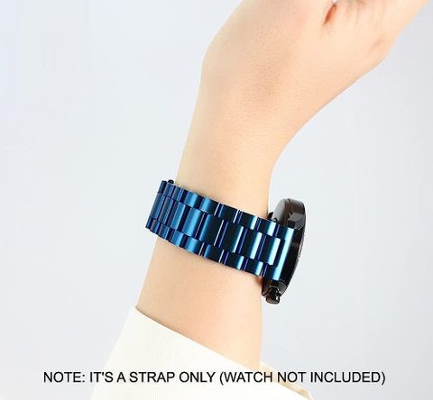 KHR Metal Strap for NoiseFit Twist (Sona Gold, Blue) - Image 6