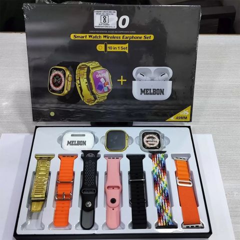 Melbon H20 Bluetooth Calling Smartwatch with Earpods, Multicolor Strap - Image 8