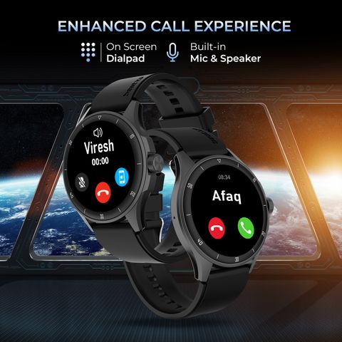 beatXP Vega Neo 1.43'' Super AMOLED Display with BT Calling, AI Voice Assistant & IP68 Smartwatch (Electric Black Strap, Free Size) - Image 5