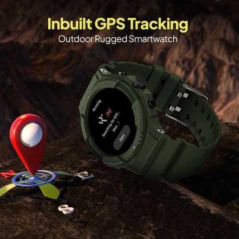 Fire-Boltt Quest 35.3mm (1.39 inch) Display, GPS, BT call, 100+ Sports Modes, Rugged Smartwatch (Military Green Strap, Free Size) - Image 6