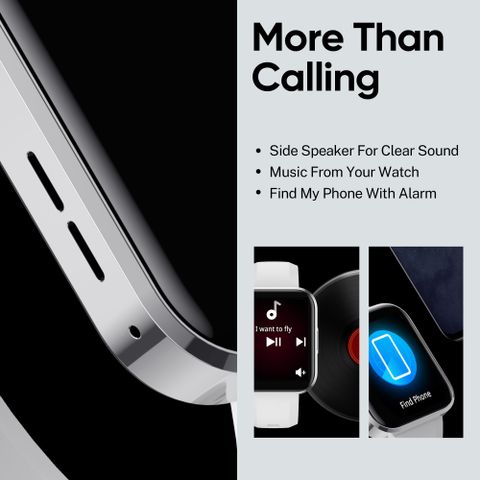 DIZO Watch D Talk 1.8 display with calling&7 day battery (Techlife) (Silver Strap, Free Size) - Image 8